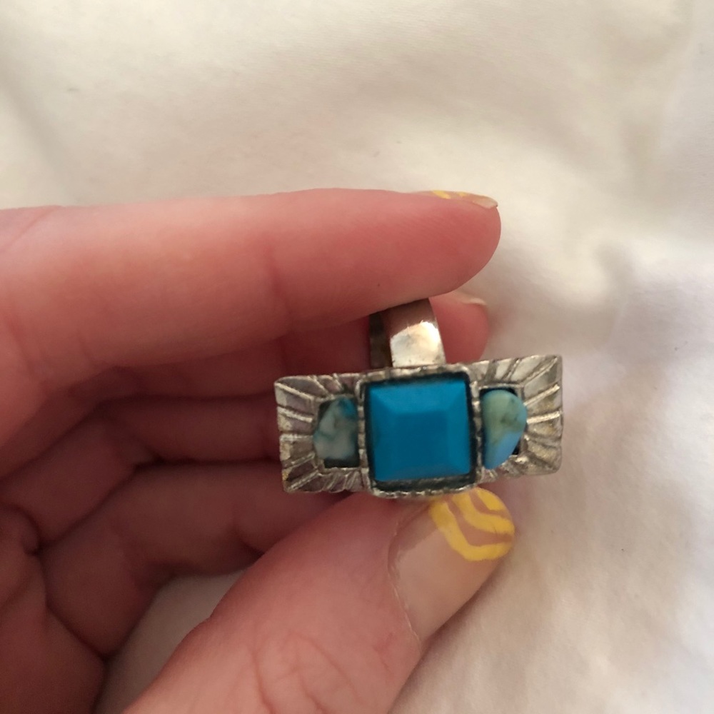 Turquoise silver ring - Picture 2 of 3